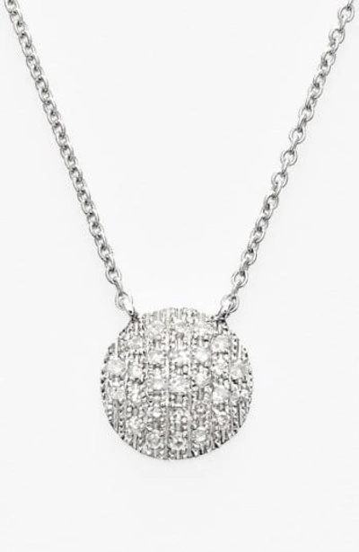Shop Dana Rebecca Designs 'lauren Joy' Diamond Disc Pendant Necklace In White Gold