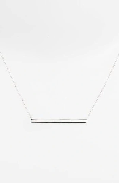 Shop Argento Vivo Bar Pendant Necklace In Silver