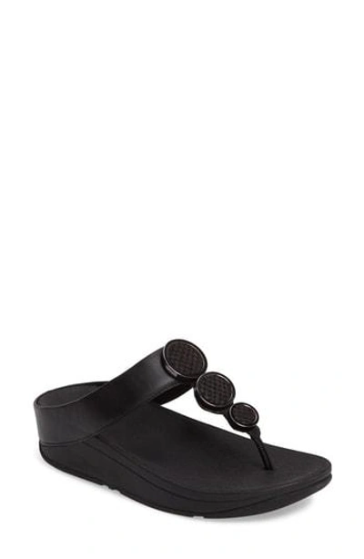 Shop Fitflop Halo Sandal In Black Leather