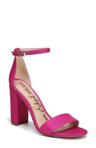 Shop Sam Edelman Yaro Ankle Strap Sandal In Pink Magenta