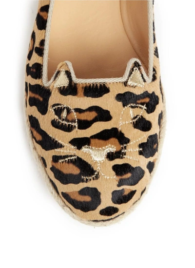 Shop Charlotte Olympia 'capri Cats' Leopard Print Pony Hair Flats