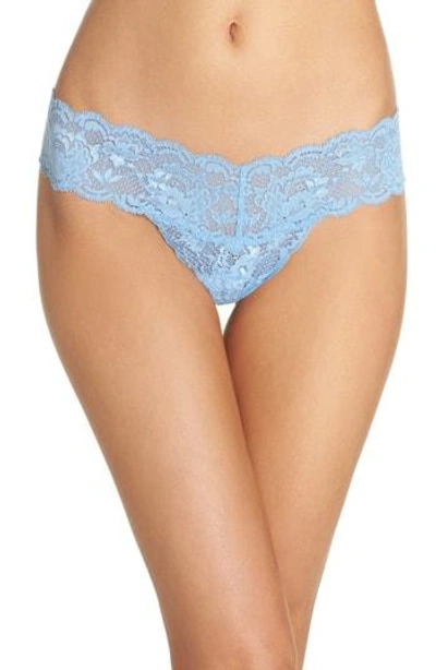 Shop Cosabella 'never Say Never Cutie' Thong In Jewel Blue