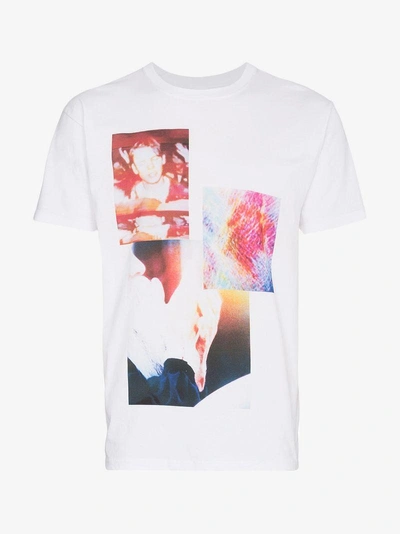 Shop Just A T-shirt Gareth Mcconnell Face T-shirt In White