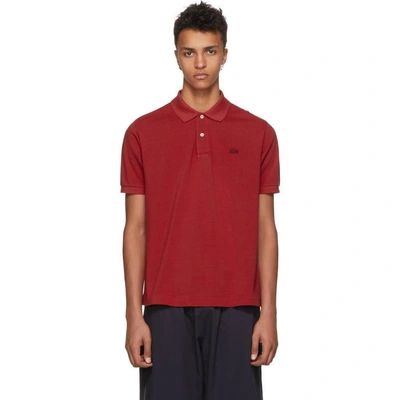 Shop Junya Watanabe Red Lacoste Edition Logo Polo In 2 Red
