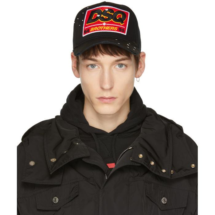 dsquared paint splatter cap