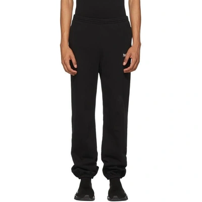 Shop Balenciaga Black Campaign Logo Lounge Pants In 1000 Black