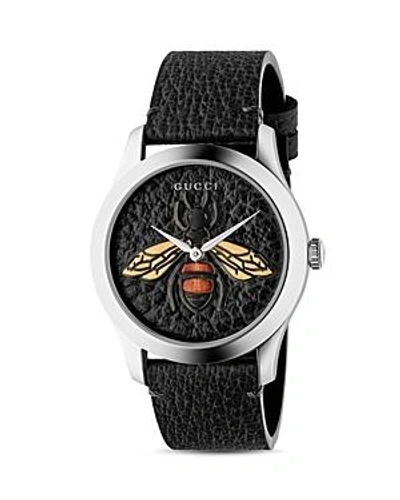 Shop Gucci G-timeless Watch, 38mm In Black