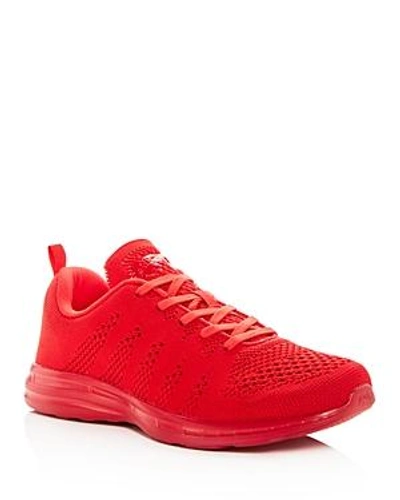 Shop Apl Athletic Propulsion Labs Athletic Propulsion Labs Men's Techloom Pro Lace Up Sneakers In Red