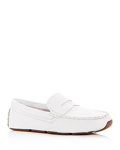 Shop Cole Haan Men's Rodeo Leather Penny Loafer Drivers In White