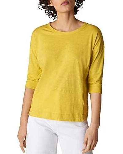 Shop Whistles Lucie Seam-detail Top In Yellow