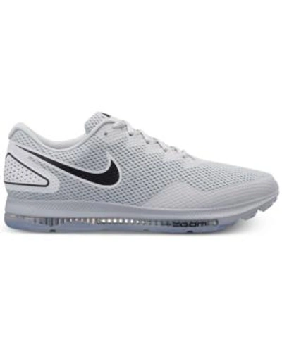 Shop Nike Men's Zoom All Out Low 2 Running Sneakers From Finish Line In Pure Platinum/black-white