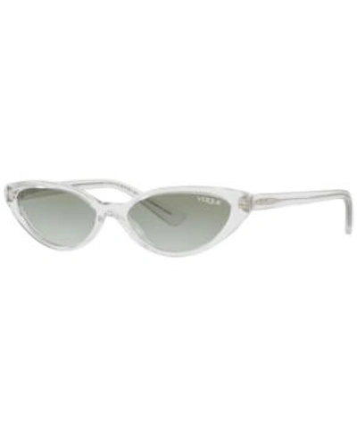 Shop Vogue Eyewear Sunglasses, Vo5237s 52 In Transparent/green Gradient