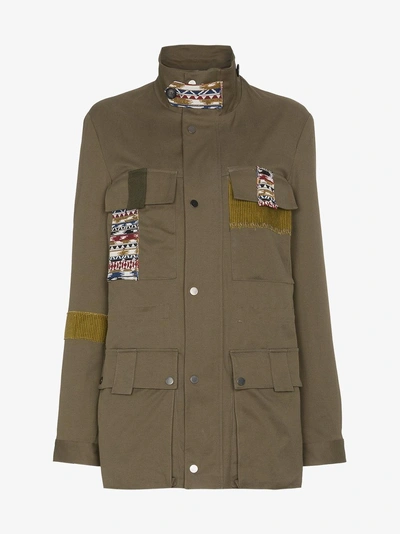 Shop 78 Stitches Military Jacket With Patches In Green