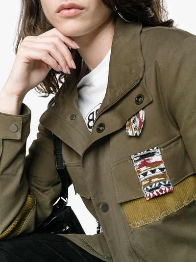 Shop 78 Stitches Military Jacket With Patches In Green