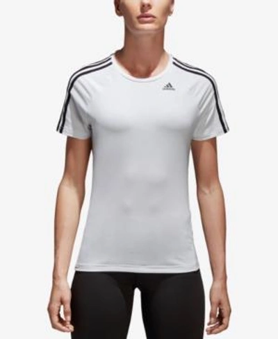 Shop Adidas Originals Adidas Designed2move Climalite T-shirt In White