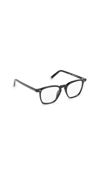 Shop Super Sunglasses Numero 35 Glasses In Nero/clear