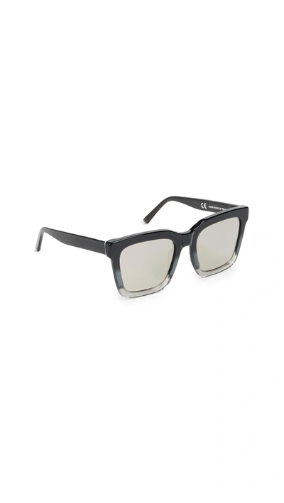 Shop Super Sunglasses Aalto Monochrome Fade Sunglasses In Monochrome Fade/ivory
