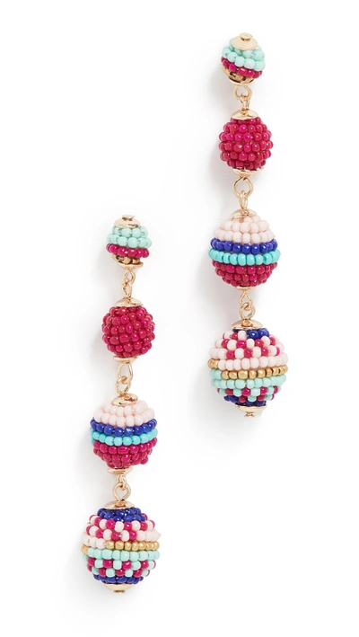 Shop Rebecca Minkoff Blair Beaded Ball Earrings In Pink Multi