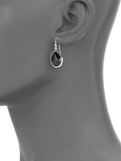 Shop Ippolita Women's Rock Candy Black Onyx & Sterling Silver Mini Teardrop Earrings In Black Silver