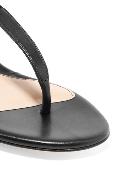 Shop Alexander Mcqueen Embellished Leather Sandals In Black