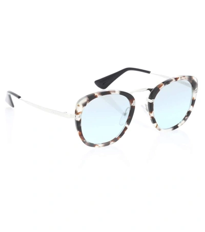 Shop Prada Wanderer Acetate Sunglasses In Multicoloured