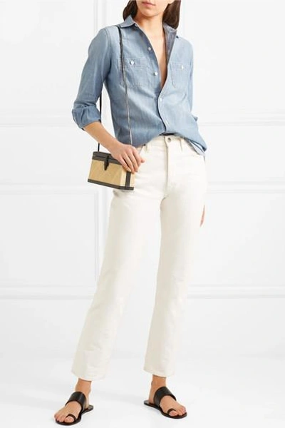 Shop Madewell Ex-boyfriend Cotton-chambray Shirt In Blue