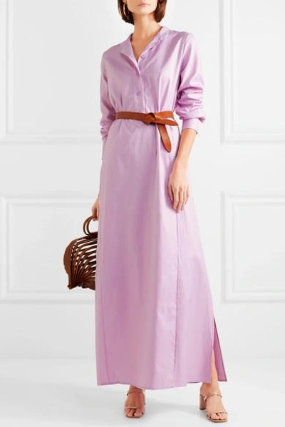 Shop Evi Grintela Jackie Cotton Maxi Dress In Lilac