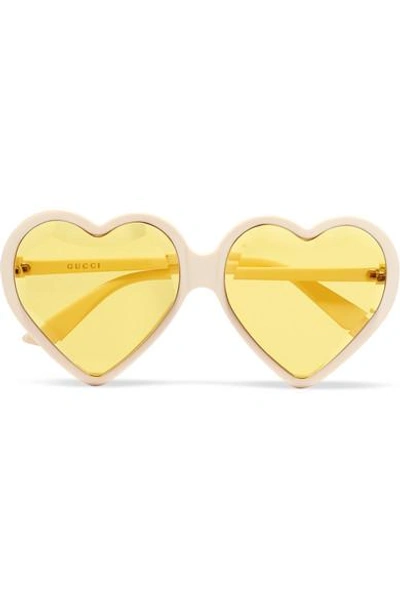 Shop Gucci Heart-shaped Acetate Sunglasses