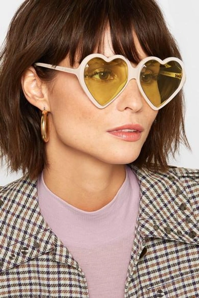 Shop Gucci Heart-shaped Acetate Sunglasses