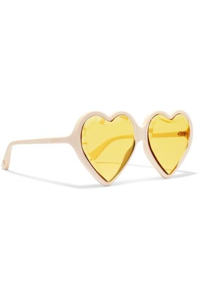 Shop Gucci Heart-shaped Acetate Sunglasses