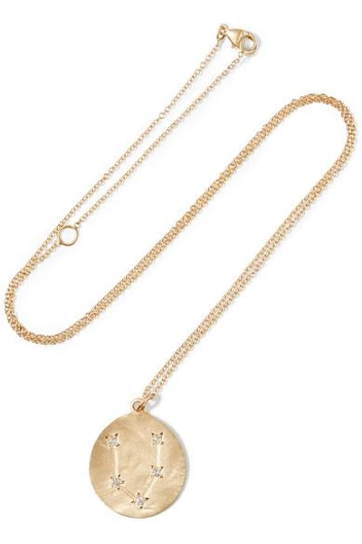 Shop Brooke Gregson Pisces 14-karat Gold Diamond Necklace