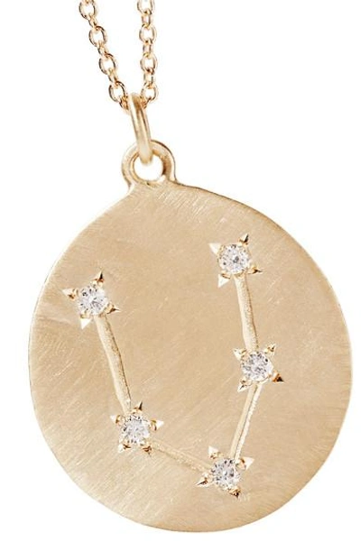 Shop Brooke Gregson Pisces 14-karat Gold Diamond Necklace