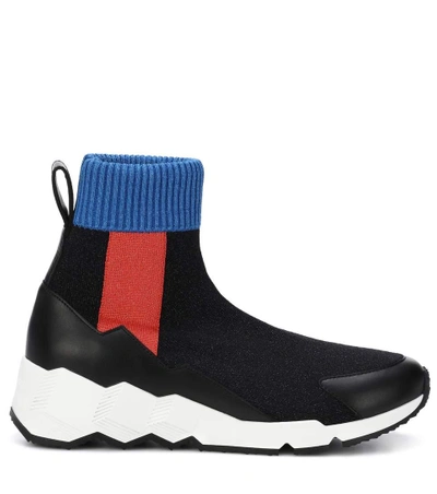 Shop Pierre Hardy Flash Comet Knitted Sneakers In Multicoloured