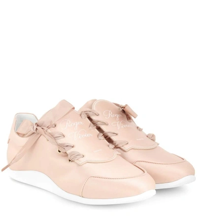 Shop Roger Vivier Sporty Viv' Etiquette Sneakers In Pink