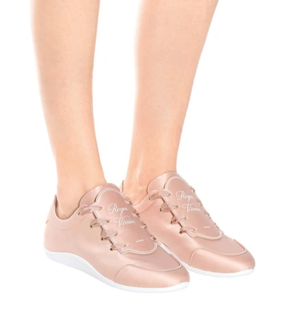 Shop Roger Vivier Sporty Viv' Etiquette Sneakers In Pink