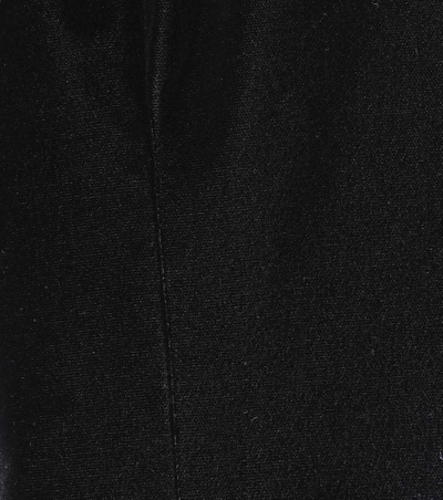 Shop Saint Laurent Velvet Off-the-shoulder Minidress In Black