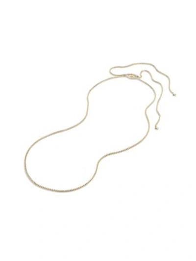 Shop David Yurman Women's Baby Box Chain Necklace In 18k Yellow Gold/1.7mm