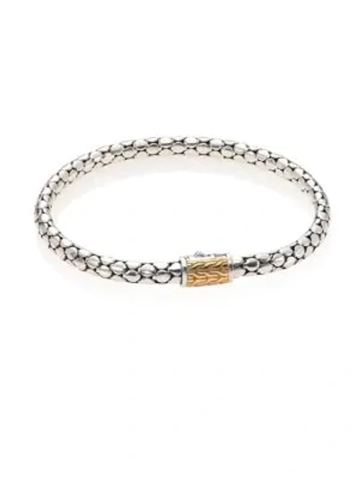 Shop John Hardy Dot Sterling Silver & 18k Gold Slim Chain Bracelet
