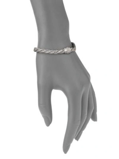 Shop John Hardy Women's Classic Chain Diamond & Sterling Silver Extra-small Twisted Bracelet