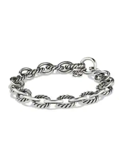 Shop David Yurman Medium Oval Link Bracelet In Silver