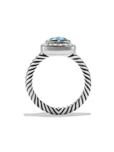Shop David Yurman Women's Albion Petite Ring With Gemstone & Diamonds In Black Onyx