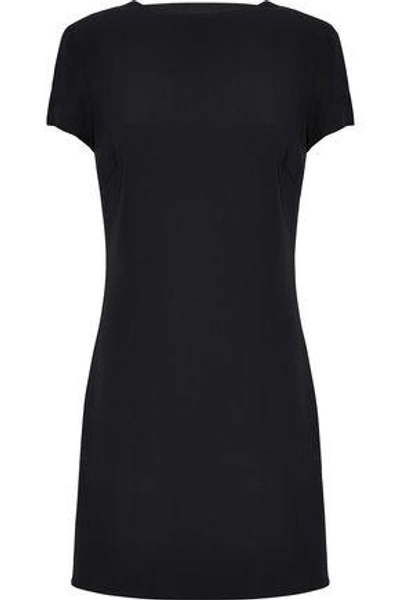 Shop Helmut Lang Woman Cutout Crepe Mini Dress Black