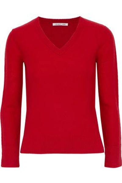 Shop Helmut Lang Woman Wool And Cashmere-blend Sweater Red