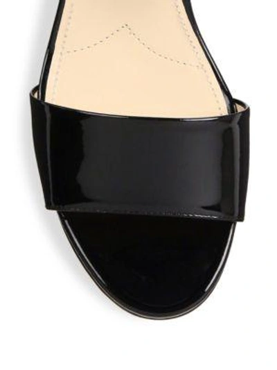 Shop Prada Patent Leather Block Heel Slingbacks In Cipria