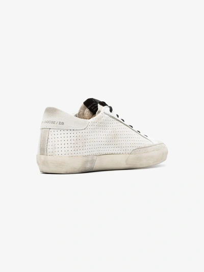 Shop Golden Goose Deluxe Brand White Superstar Perforated Leather Sneakers