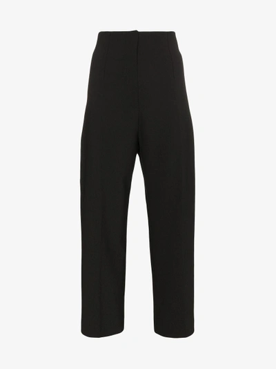 Shop Jacquemus Wool Le Pantalon Droit Trousers In Black