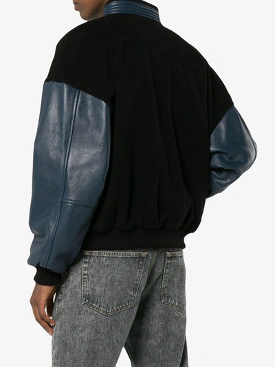 Shop Willy Chavarria Dugout Bomber Jacket In Black