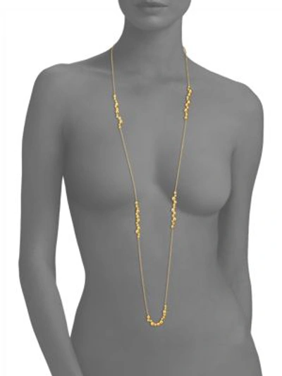 Shop Marina B Mini Atomo Long 18k Gold Necklace