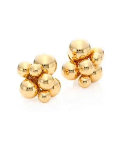 Shop Marina B Women's Atomo 18k Yellow Gold Sphere Earrings