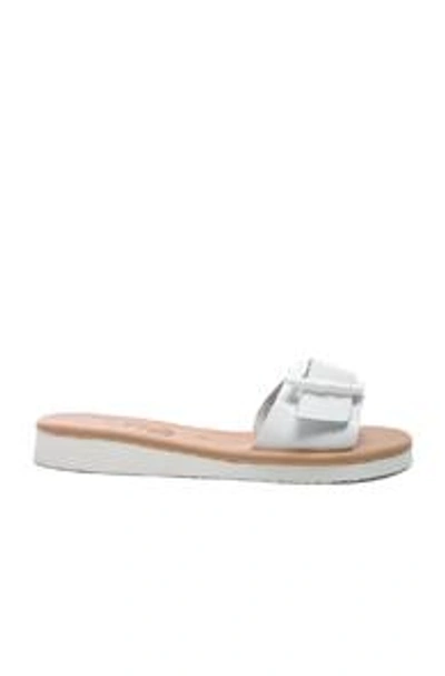 Shop Ancient Greek Sandals Leather Aglaia Sandals In White